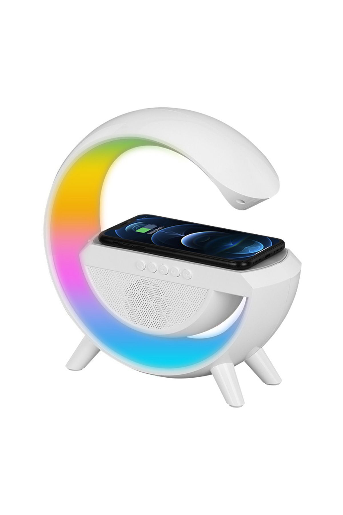 BT2301 LED WIRELESS ŞARJ ÖZELLİKLİ MASA LAMBASI KABLOSUZ GECE LAMBASI BLUETOOTH HOPARLÖR