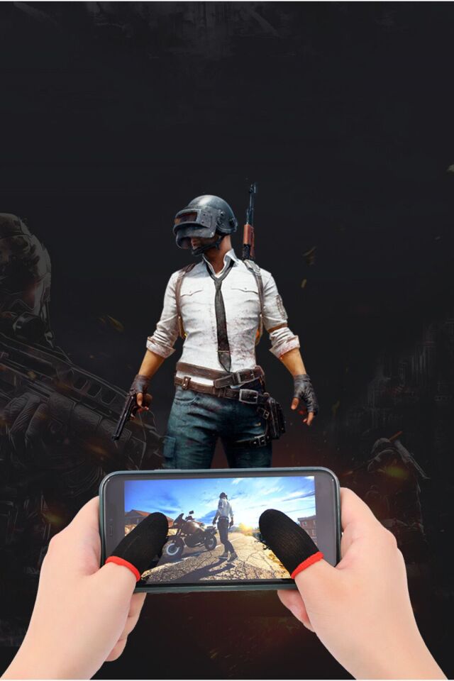 Parmak Eldiven Pubg Profesyonel Oyuncu Aksesuarı Kırmızı Ter Önleyici Dokunmatik Eldiveni
