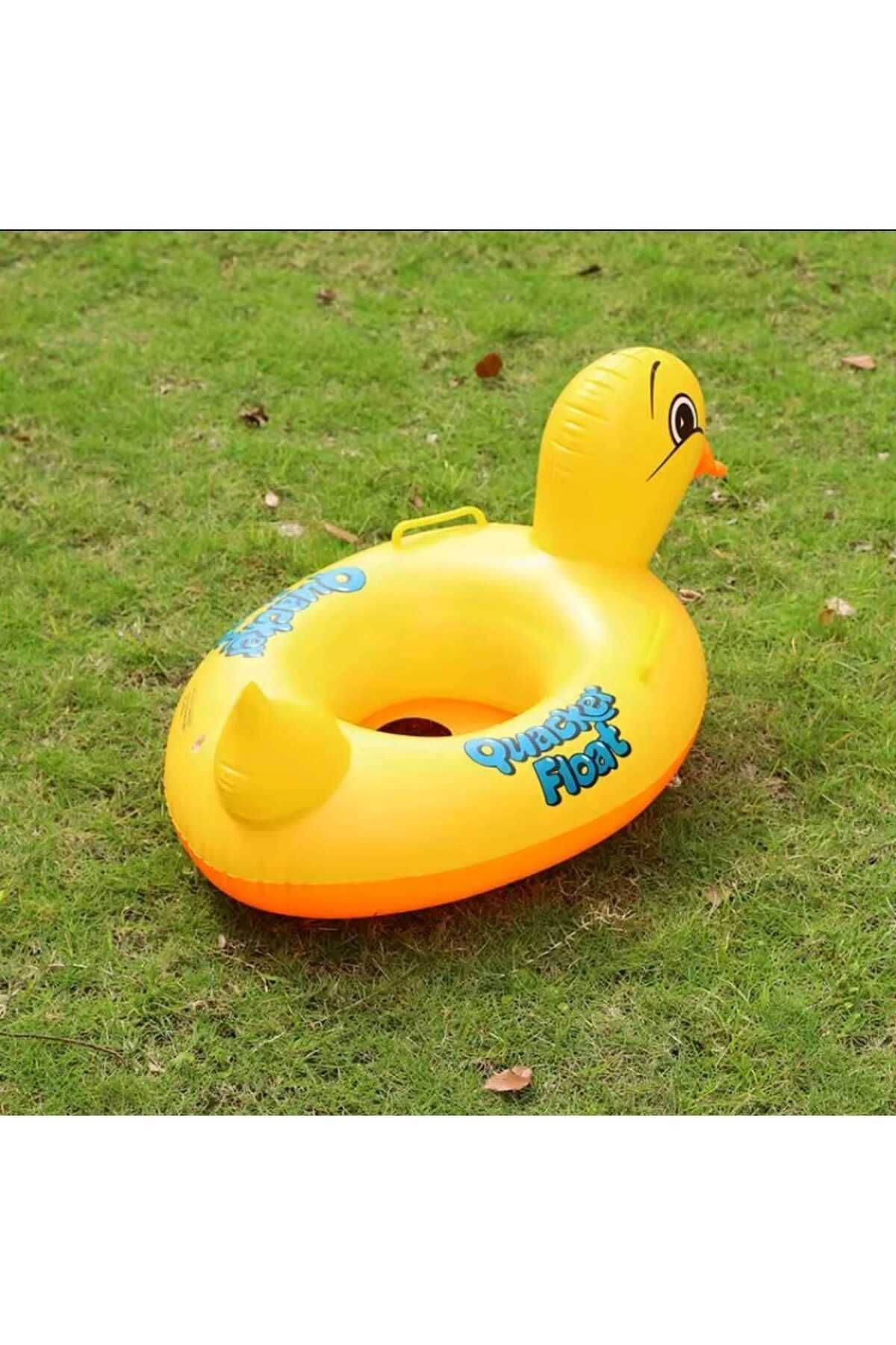 Baby Boat Şişme Ördek Çocuk Can Simidi.4,6 Yaş.80x60 Cm Sarı