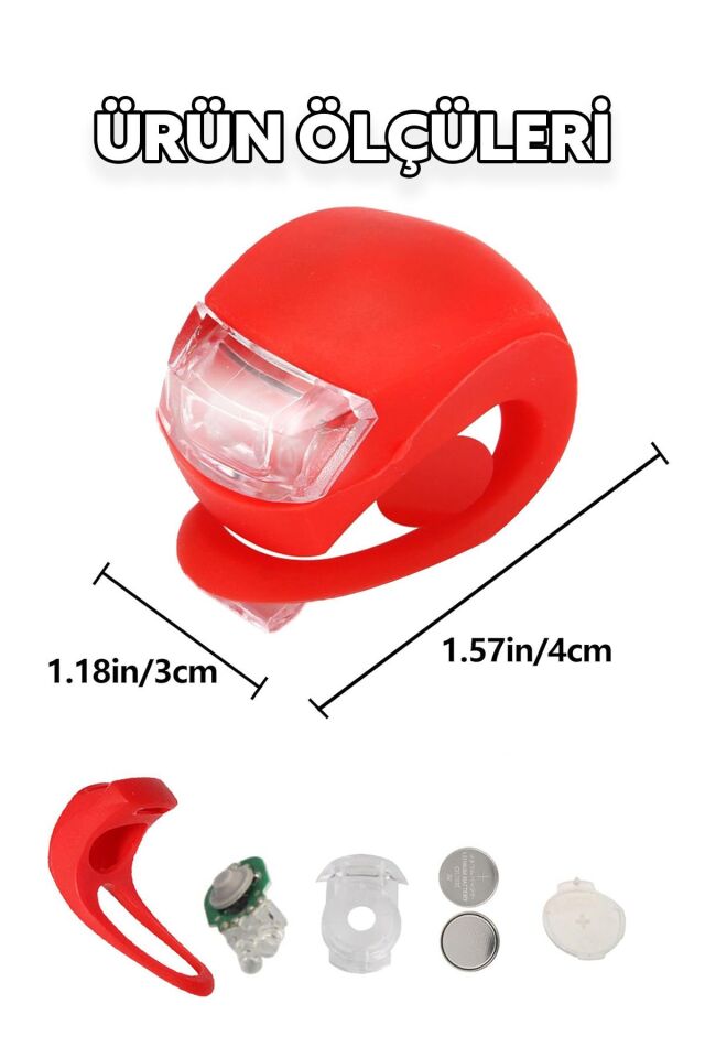 Bisiklet Led Işık 2 Adet Scooter Led Aydınlatma Güvenli Sürüş Ekipmanı Kamp Outdoor Malzeme