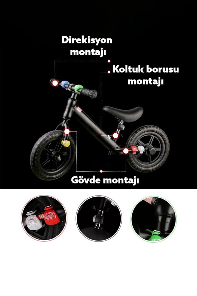 Bisiklet Led Işık 2 Adet Scooter Led Aydınlatma Güvenli Sürüş Ekipmanı Kamp Outdoor Malzeme