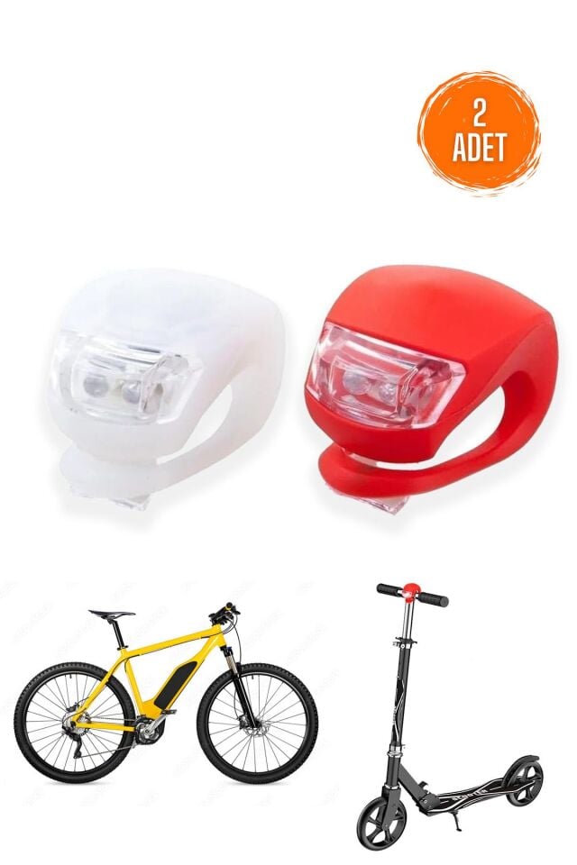 Bisiklet Led Işık 2 Adet Scooter Led Aydınlatma Güvenli Sürüş Ekipmanı Kamp Outdoor Malzeme