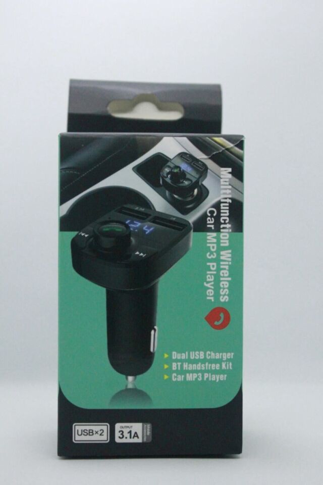 X8 Araç Içi Fm Transmitter Bluetooth,mp3, Sd Kart Girişli