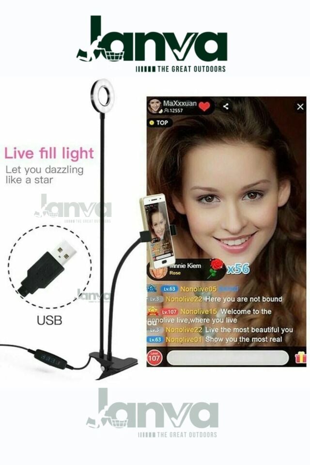 Youtuber Light Stüdyo Işığı Akrobat Selfie Led Masa Lambası Tripod video çekme standı