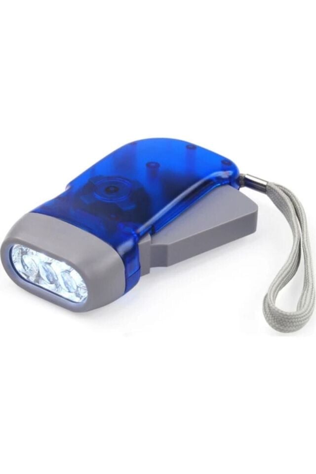 Deprem Için Pilsiz Dinamolu 3 Ledli El Feneri Kamp Feneri Acil Durum Feneri