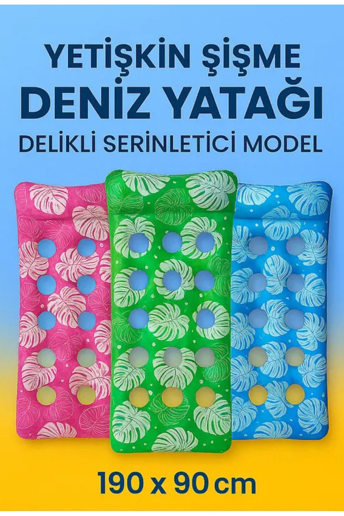 Delikli Bardaklı Deniz Ve Havuz Yatağı Renkli Koltuk Yatak 190 Cm