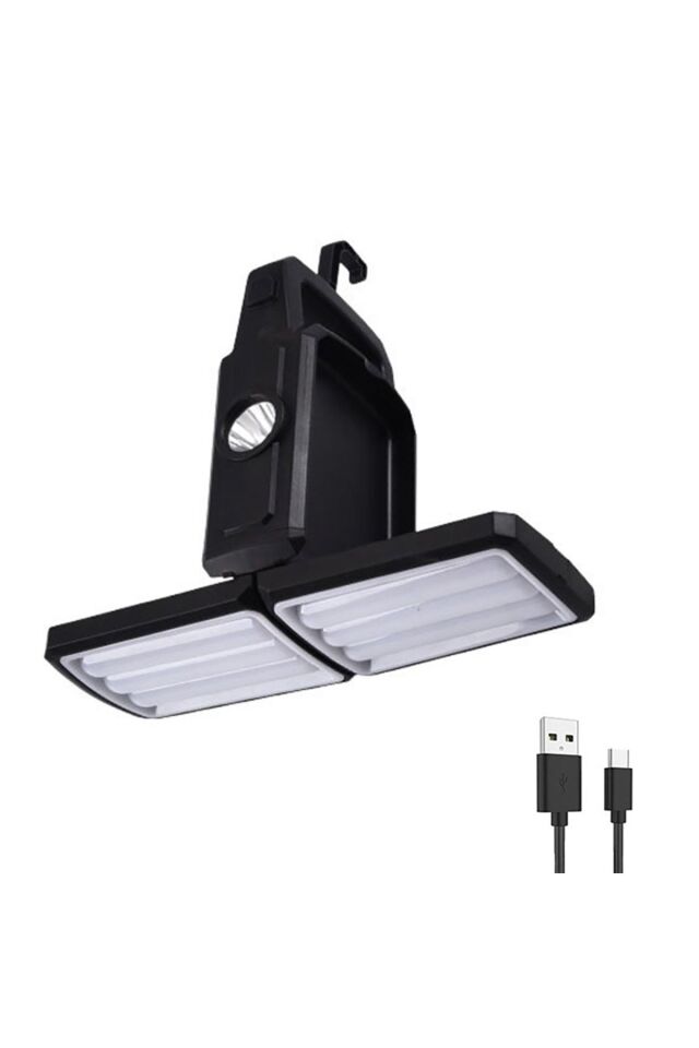 Katlanır Açılır Kamp Feneri Işıldak Solar Çok Fonksiyonlu Powerbank Özellikli