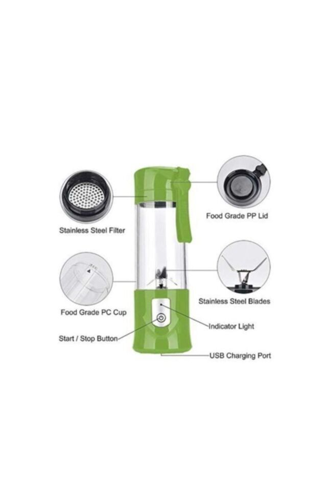 Taşınabilir Blender Kişisel Mikser Usb Elektirikli Meyve Sıkacağı Mini Mikser