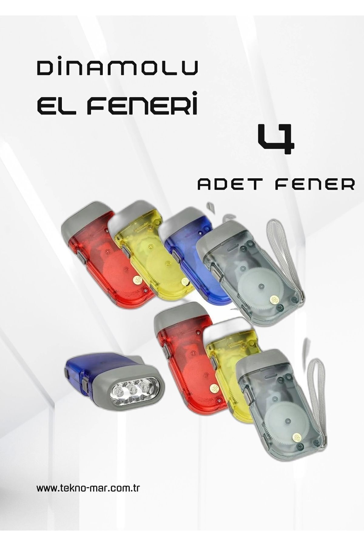 4 Adet Tüm Aileye Deprem Için Pilsiz Dinamolu 3 Ledli El Feneri Deprem Feneri Pilsiz Fener Karışık