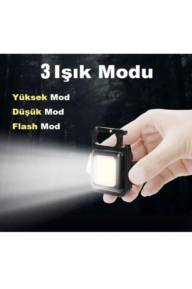 Mini Led Anahtarlık El Feneri Flash Mıknatıslı Su Geçirmez Şişe Açaçaklı