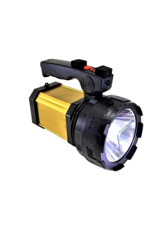 Projektör, Kamp Feneri Led Şarjlı El Feneri Ve Uzun Menzil Aydınlatma Şarjlı Usb'li Işıldak 25.watt