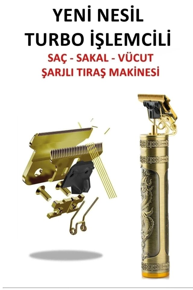 Profesyonel T-bıçak Saç Sakal Ense Ve Çizim Tıraş Makinesi Th-8005