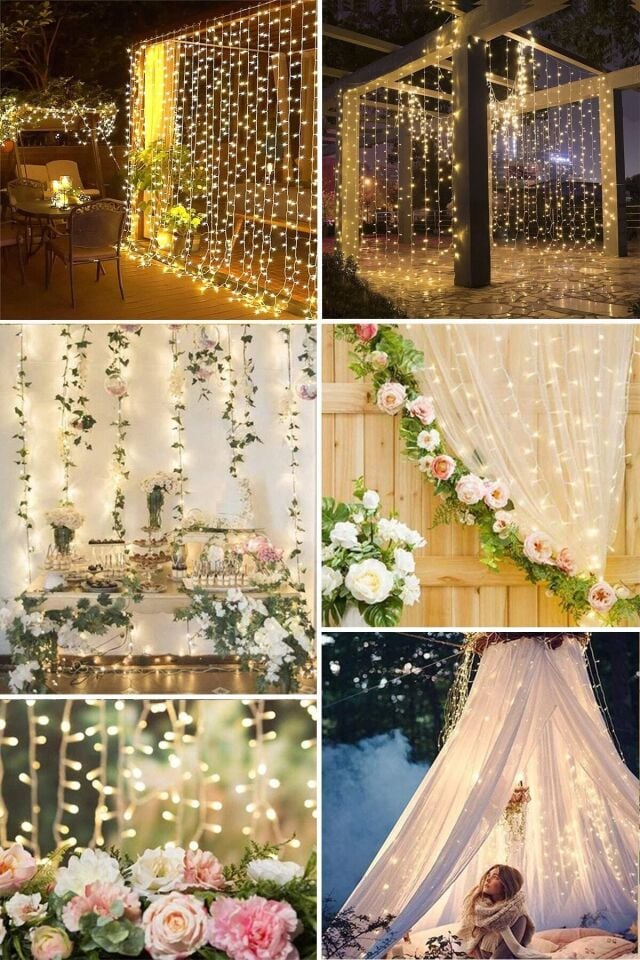 3x3 Metre Perde Led Animasyonlu 12 Saçaklı 300 Ledli Fişli Eklenebilir 8 Fonksiyonlu