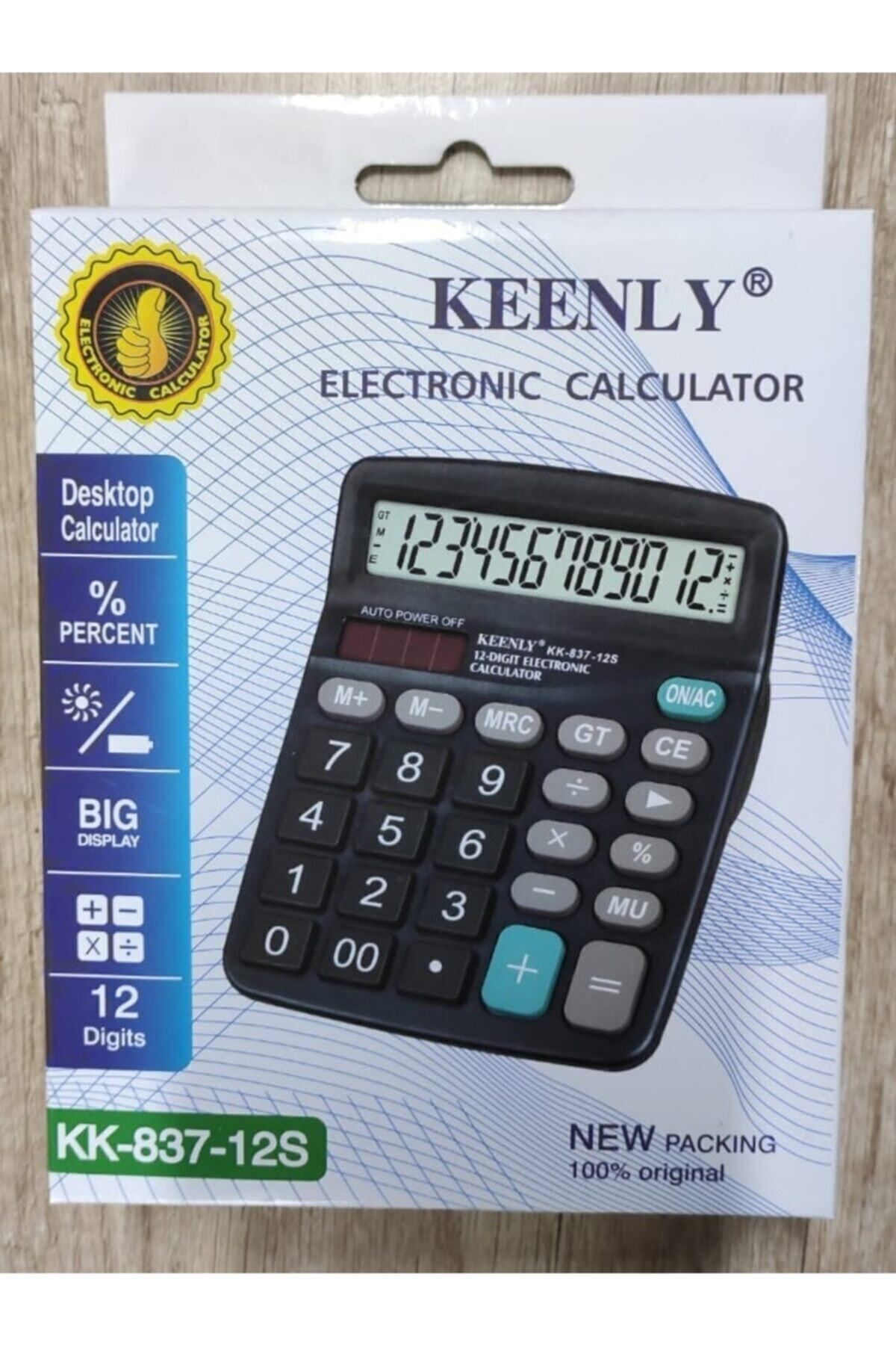 Kk-837-12s Elektronik 12 Hane Hesap Makinesi