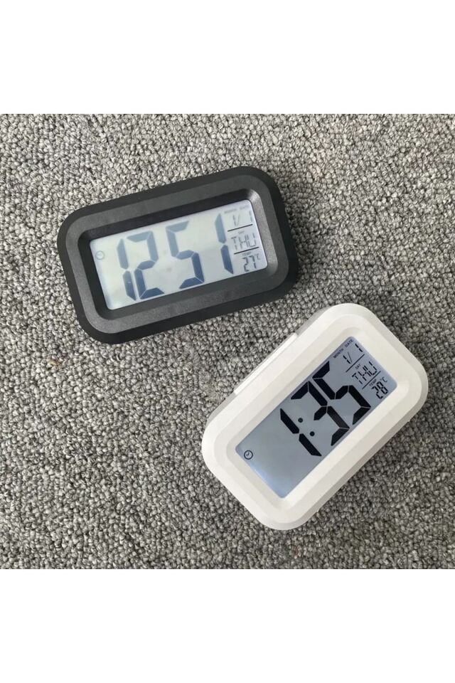 Akıllı Masa Mutfak Ders Çalışma Saati Dijital Termometreli Sıcaklık Ölçer Takvim Alarm