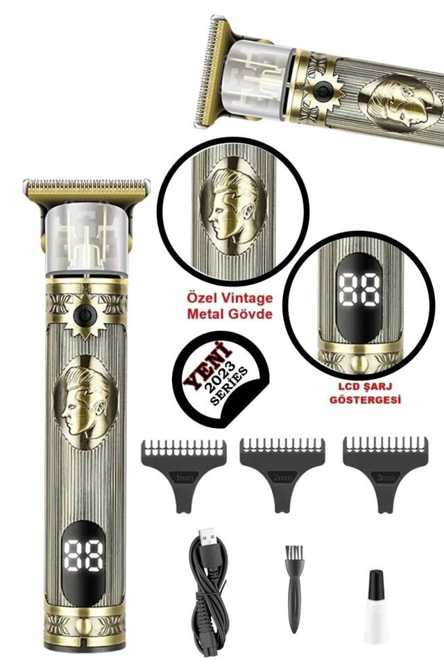 Jv-1802 Model Lcd Ekran Lazer Epilasyon Öncesi Vücut Kılı Traş Saç Ense Sakal Çizim Tıraş Makinesi