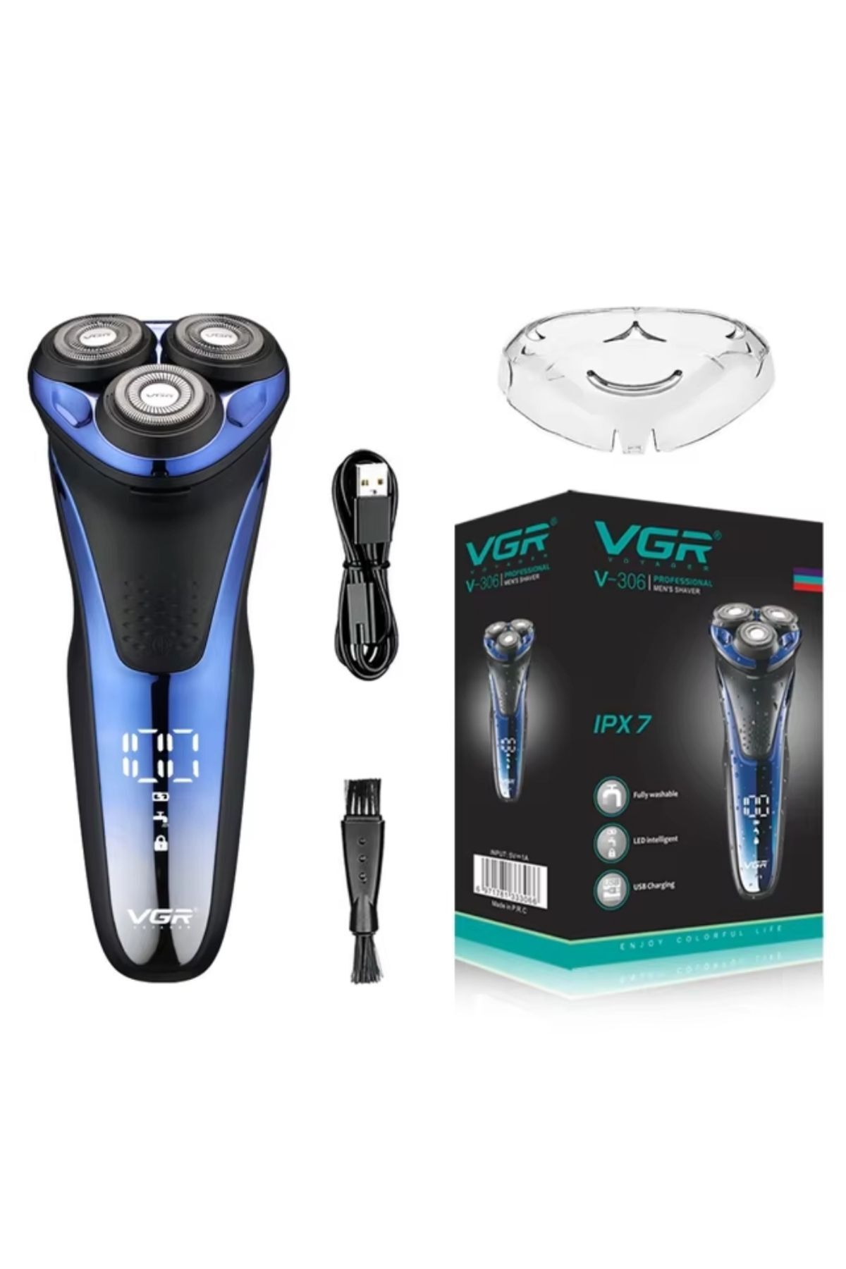 Islak Ve Kuru Şarjlı Tıraş Makinesi V-306 3d Başlık