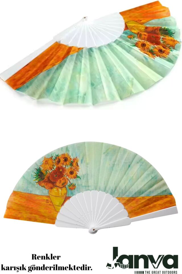 Van Gogh Aycicegi Tablosu Yelpaze | Dekoratif | Hediyelik |