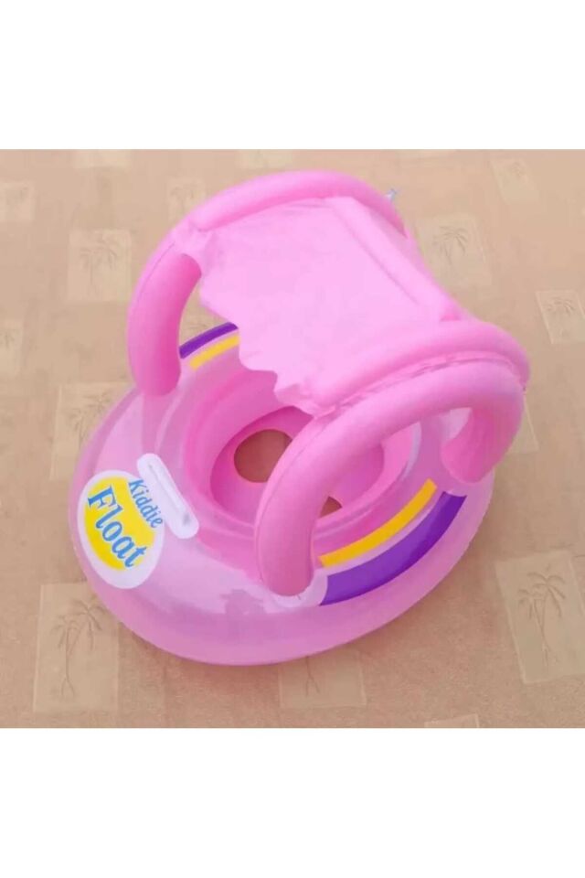 Şişme Gölgelikli Bebe Flotörü Bebek Simiti Baby Float Oturaklı Bebek Simidi