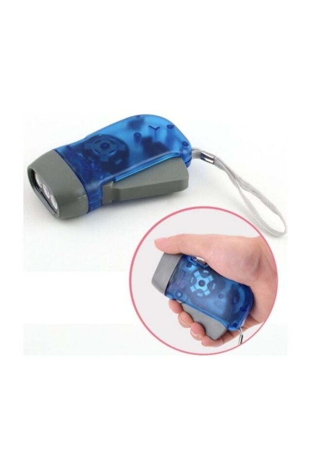 Elden Sıkmalı Şarjlı Pilsiz Deprem Afet Feneri Kendindensarj