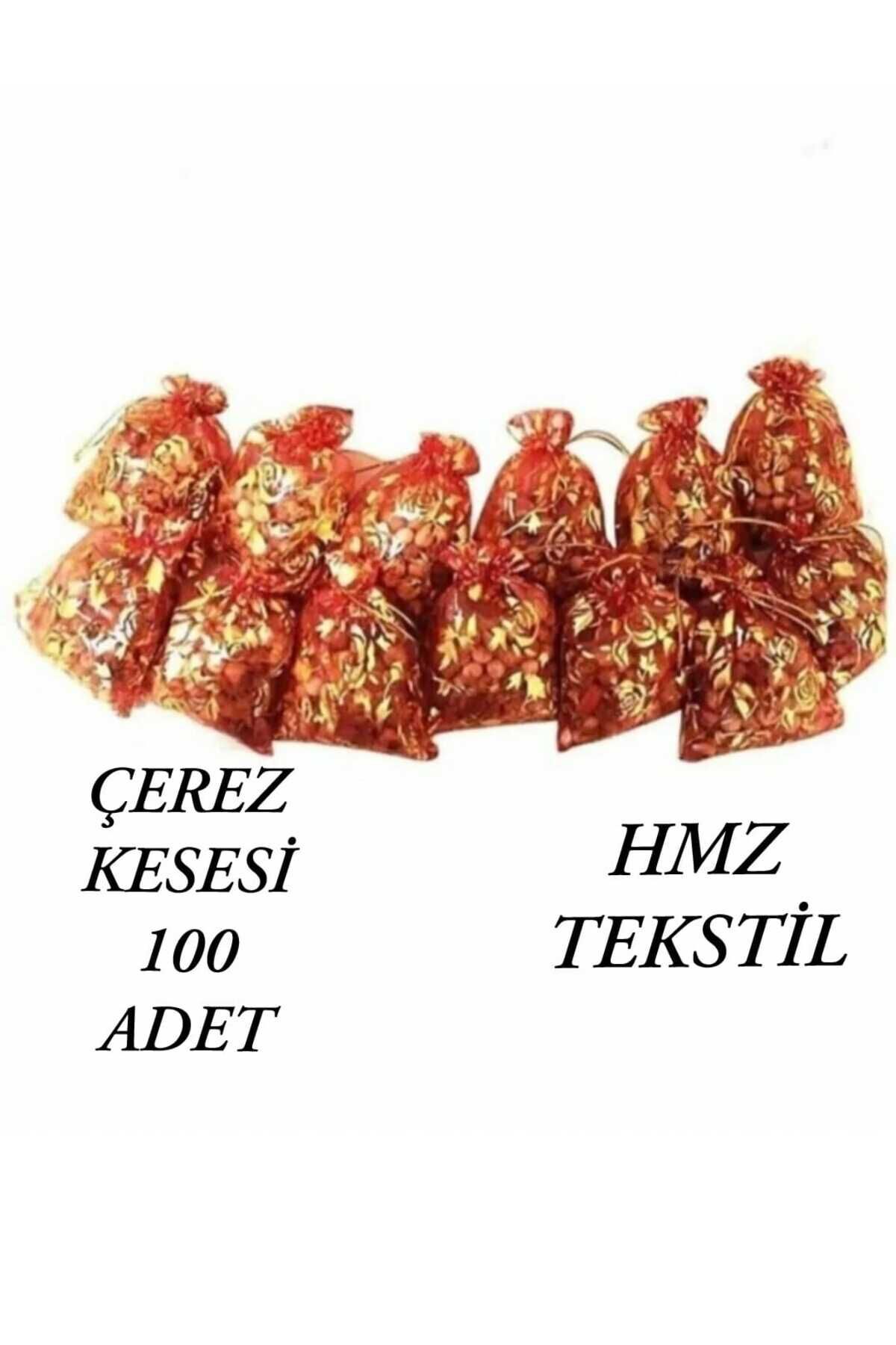 Tekstil Hediyelik Düğün Nikah Kına Geçesi Için Çerez Kesesi 100 Adet . Çerez Kesesi 100 (12X14)