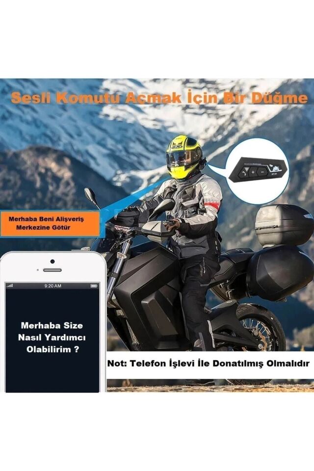 Kask Kulaklık Kls22 Bluetooth Motosiklet Kulaklık 5.0 Bluetooth Intercom Motorsiklet Kulaklık