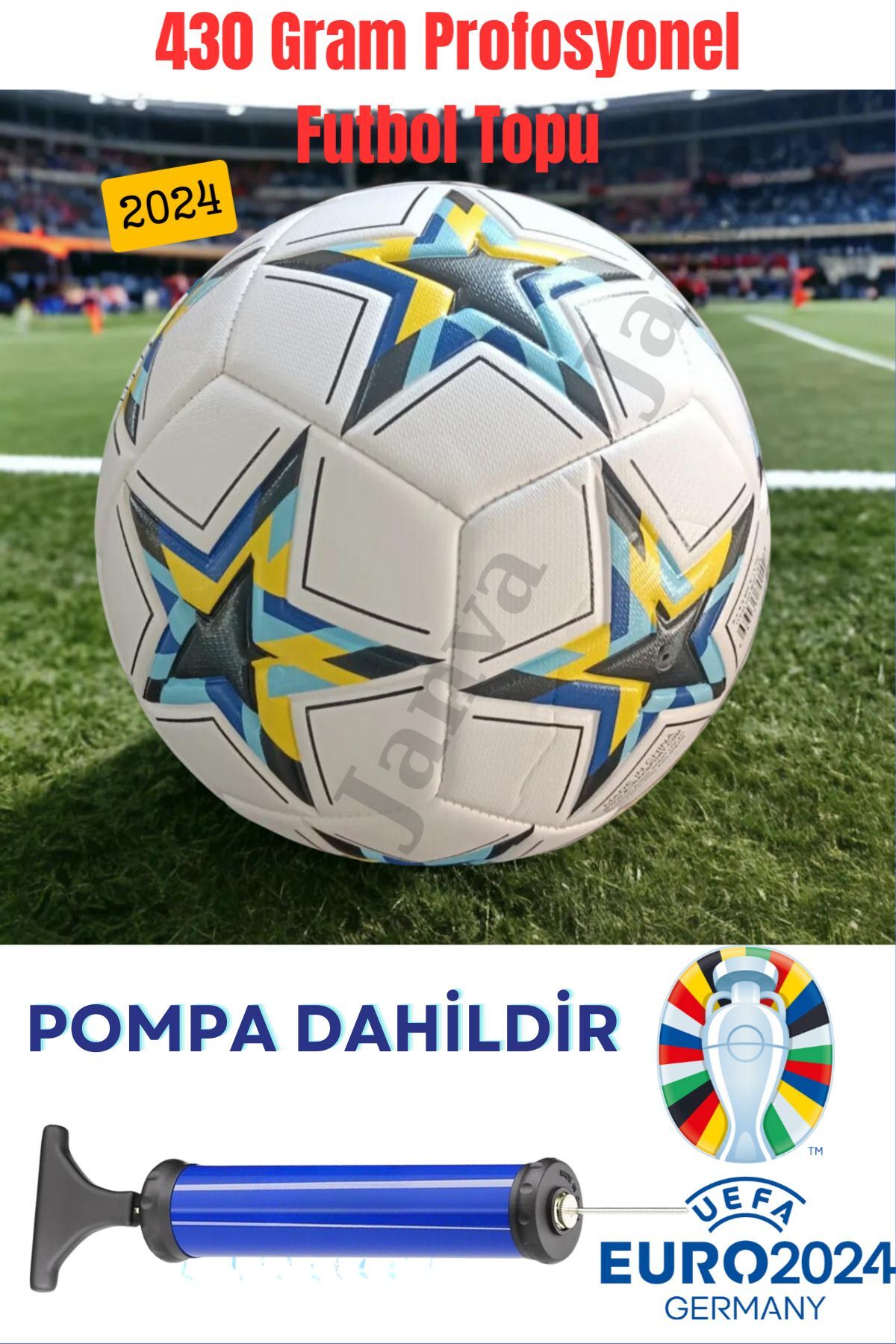 Pompalı FİFA European Red Şampiyonlar Ligi Özel Tasarımı Futbol Topu Lazer Kesim 400 gram 1.Kalite