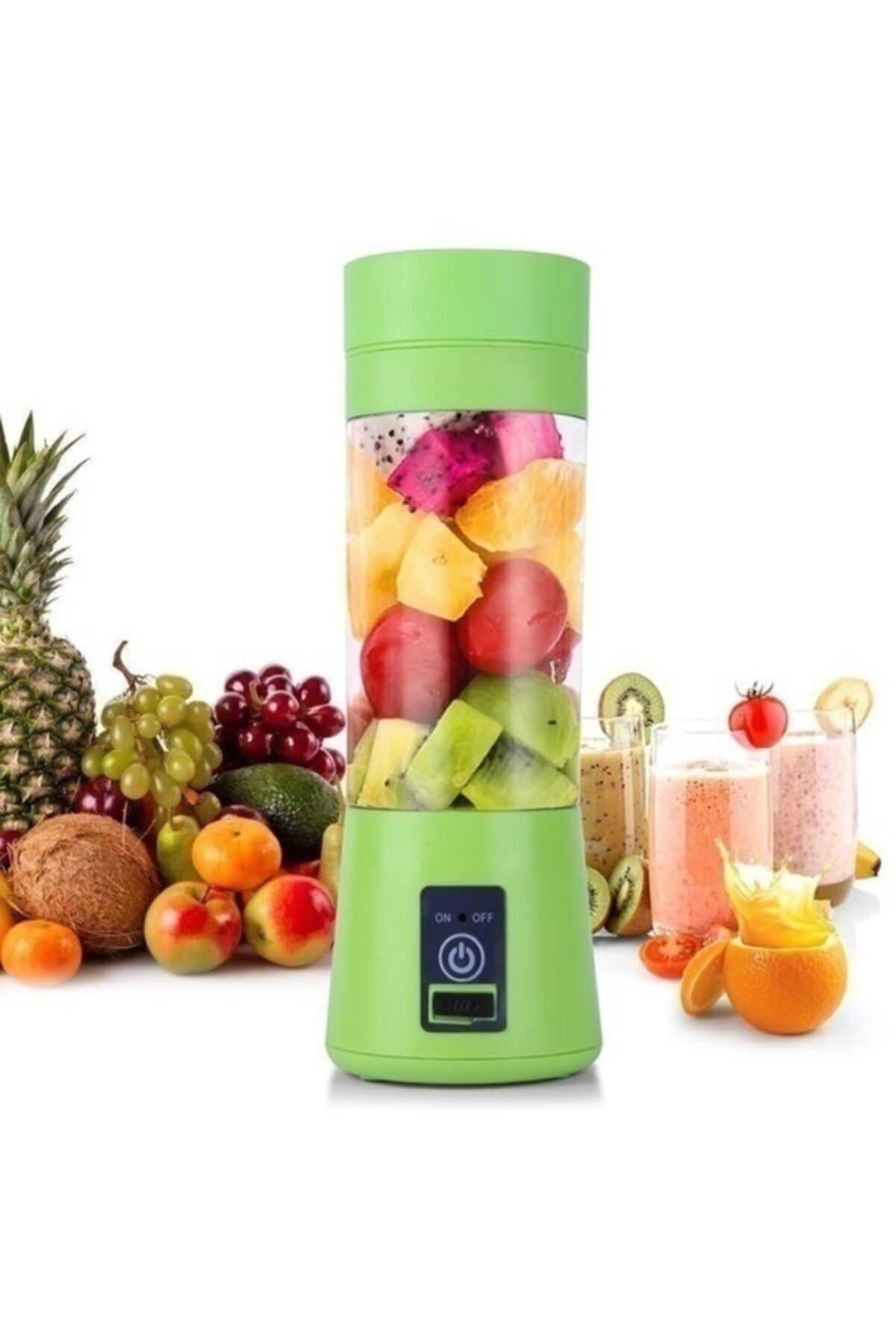 Usb Mikser Şarjlı Portatif Taşınabilir El Blender Meyve Sebze Sıkacağı