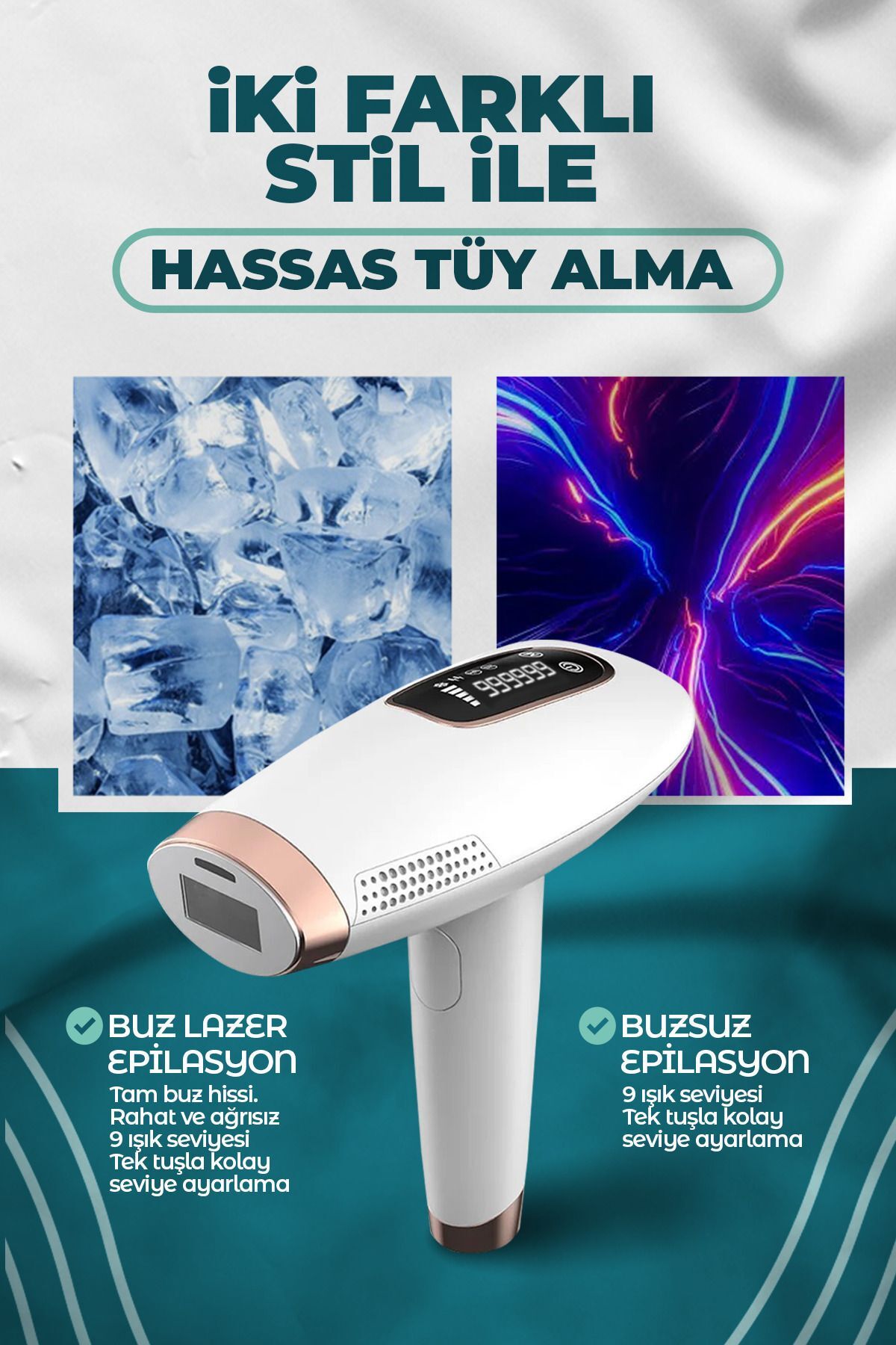 Ipl Buz Lazer Epilasyon 999.999 Atım Otomatik/manuel Dokunmatik Ekran Ağrısız Vücut Yüz Cihazı