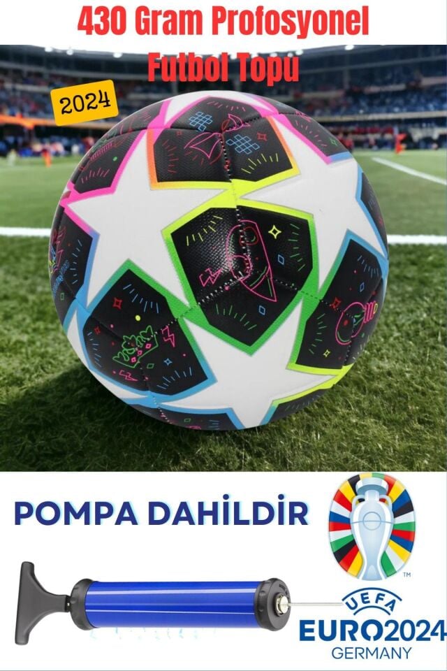 Şampiyonlar Ligi Özel Tasarım Maç Ve Antreman Futbol Topu 430 gram 5 Astarlı Dayanıklı
