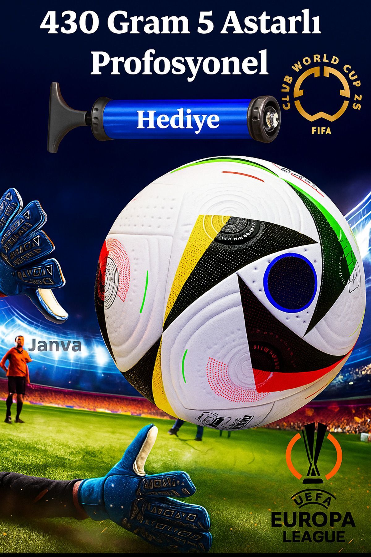Pompalı Futbol Topu Lazer Kesim 425 gram 1.kalite