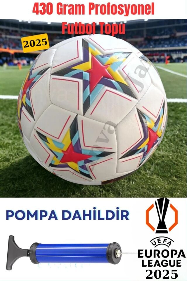 Uefa 2025 Şampiyonlar Ligi Özel Tasarım Futbol Topu 420 gram Lazer Kesim Maç Ve Antreman