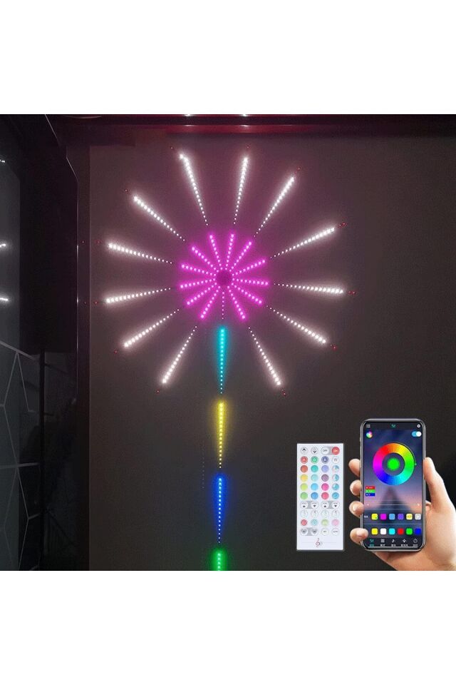 Yıldız LED Kumandalı ve Telefon Uyumlu Sese Duyarlı Çok Animasyonlu Işık Çubuğu Meteor