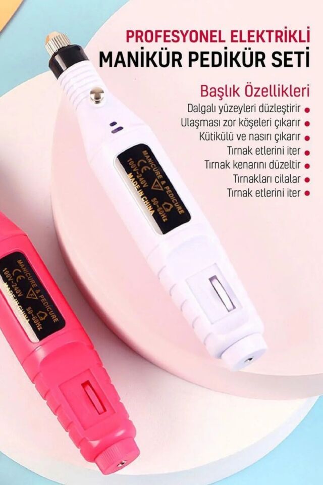 Tırnak Törpü Seti Manikür Pedikür Protez Tırnak Ayak Nasır Ve Tırnak Mantar Makinesi Oje Kurutucu
