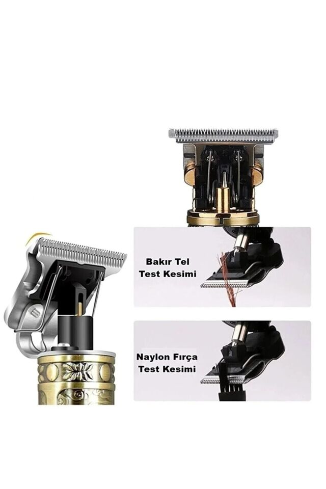 Gm-0686 Kuru Kafa T Bıçaklı Saç Sakal Ense Çizim Epilasyon Öncesi Tıraş Traş Makinesi