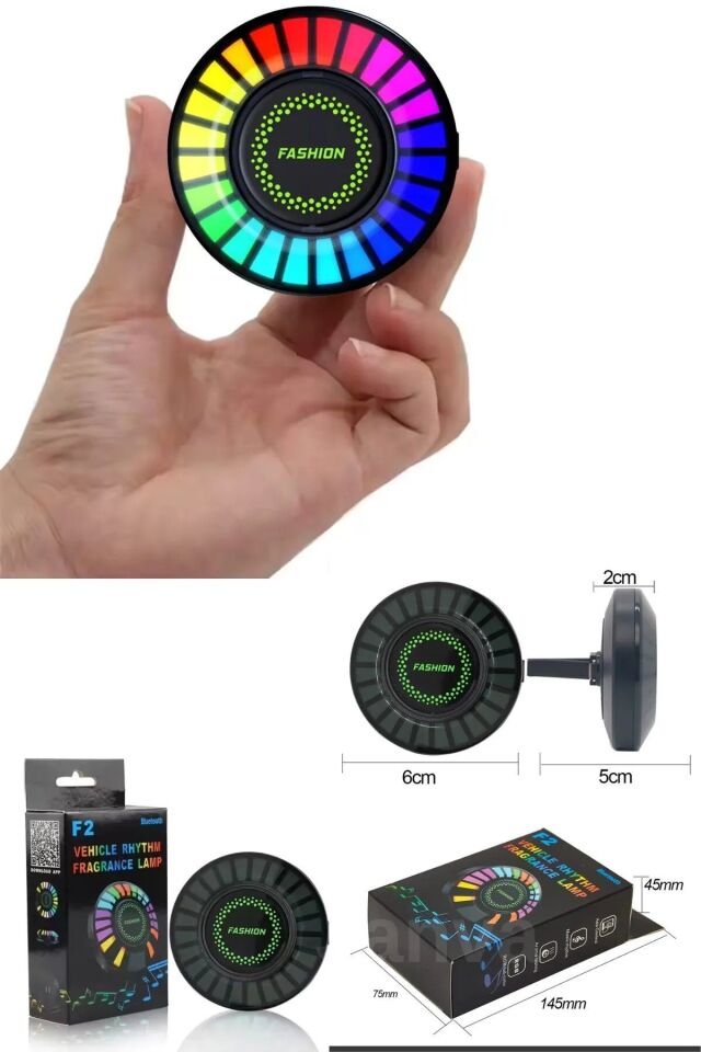 Rgb Müzik Ekolayzer Led Çubuk Sese Duyarlı Ritim Animasyonlu 32 Led Şarjlı Android-ıos -