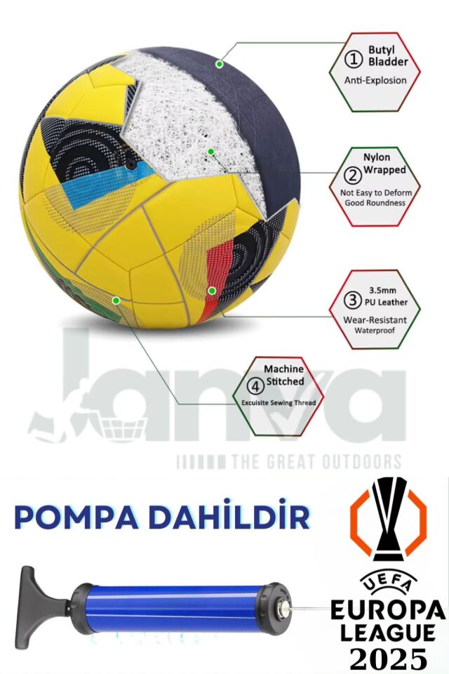Dünya Kupas 1.kalite Profosyonel Futbol Topu Halı Saha Çim Saha Sporcu Top (400GRAM) 5 Numara Pompa