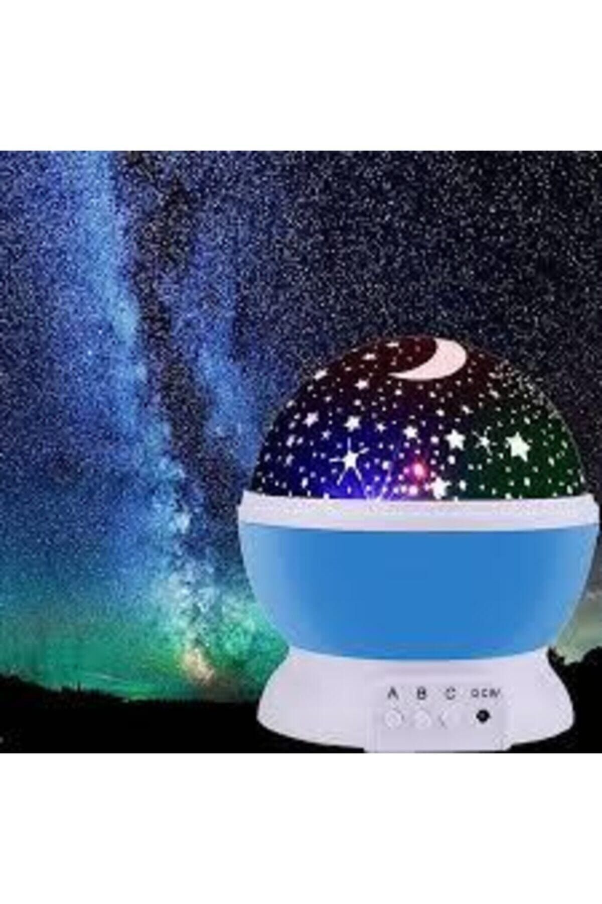 Renkli Ve Dönen Star Master Projeksiyon Gece Lambası Mor