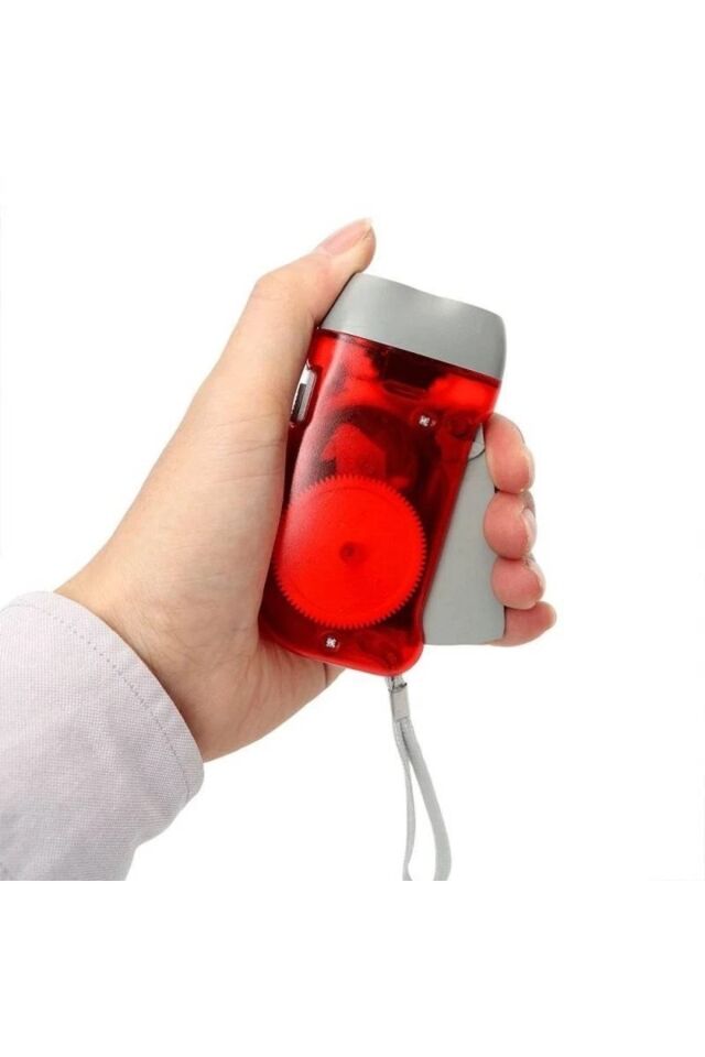 Deprem Çantası Feneri Dinamolu Şarjlı Led El Feneri Pilsiz Çalışan