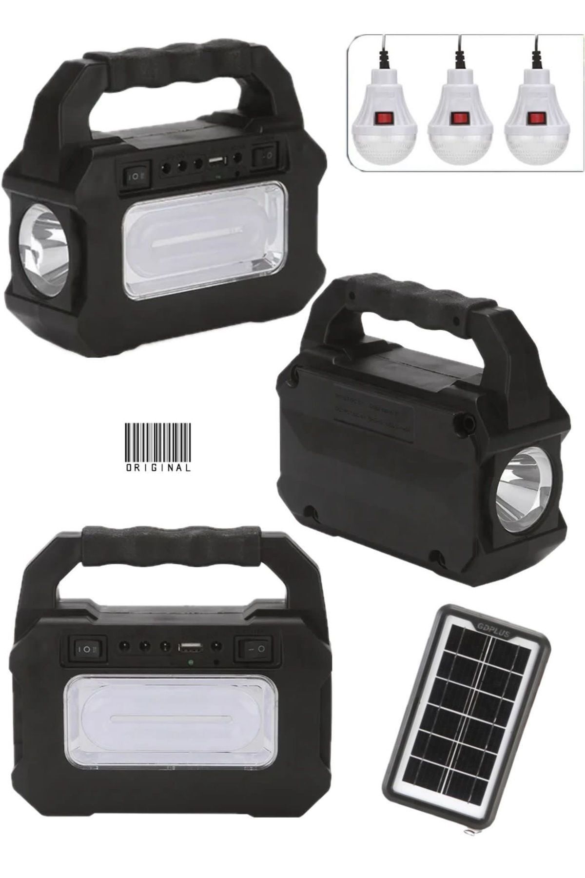Solar Home Lighting At-999 Güneş Enerjili Şarjlı Aydınlatma Cihazı