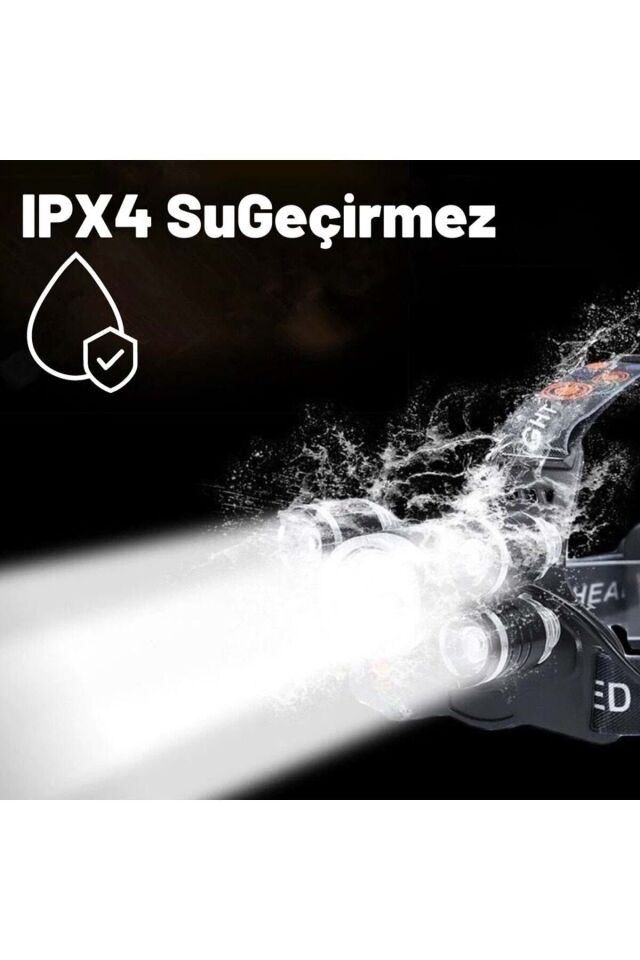 Or-117 Şarj Edilebilir 3 Led Kamp Kafa Lambası El Feneri Tepe Lambası Jpro3
