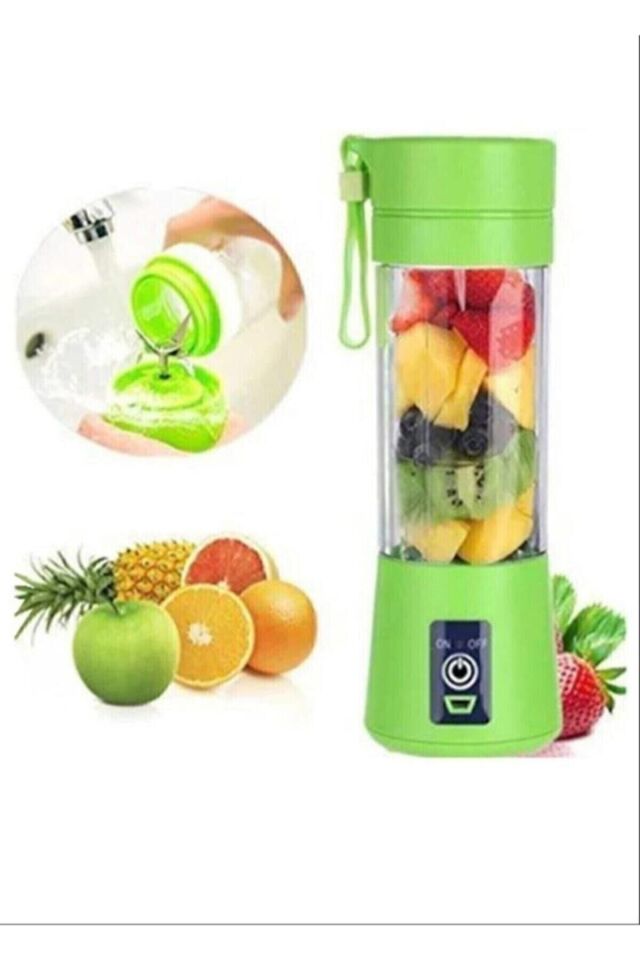 Resmi Distribütör Garantili Mini Portatif Taşınabilir Mobil Kişisel Şarjlı Blender 380 ml C / F Yeş