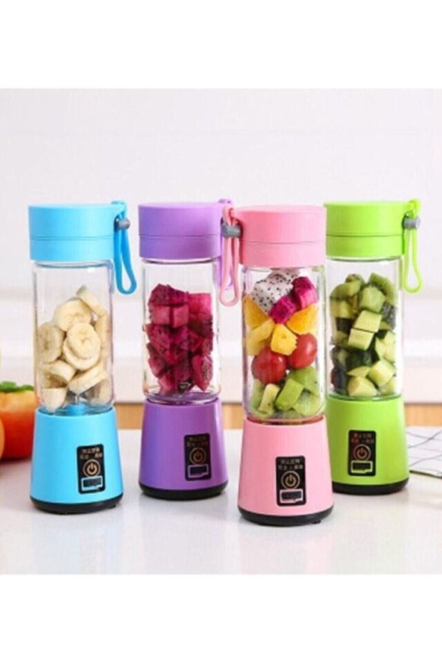 Resmi Distribütör Garantili Mini Portatif Taşınabilir Mobil Kişisel Şarjlı Blender 380 ml C / F Yeş