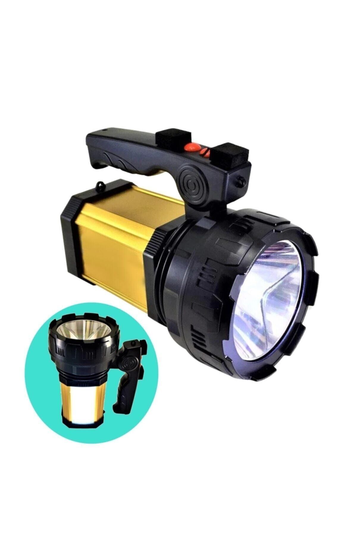 Yp-8100l Prejektör 25w Led Şarjlı El Feneri Sos Ve Uzun Menzil Powerbank Usb Çıkış + Yan Aydınlatma