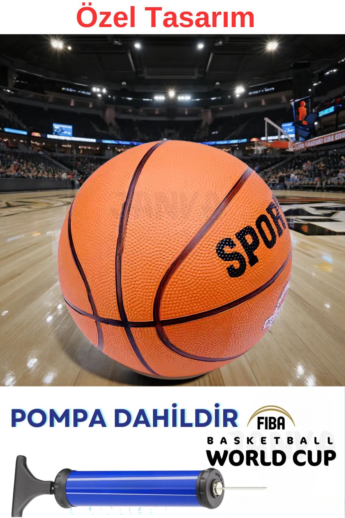7 Numara Basketbol Topu,basket Topu Ve Pompa Şişirme Iğnesi Hediyeli