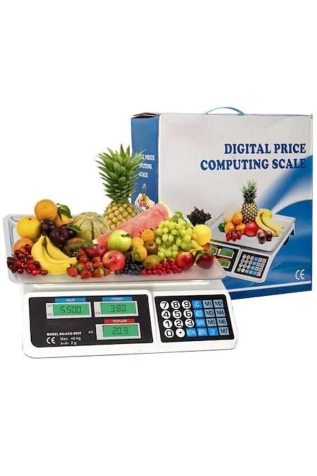 40 Kg Elektronik Terazi Market Manav Pazarcı Terazisi (2 GR HASSASİYET)