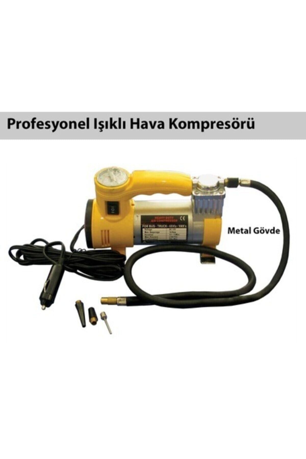 Fy-001a Metal Gövdeli Ve Işıklı Araç Kompresörü