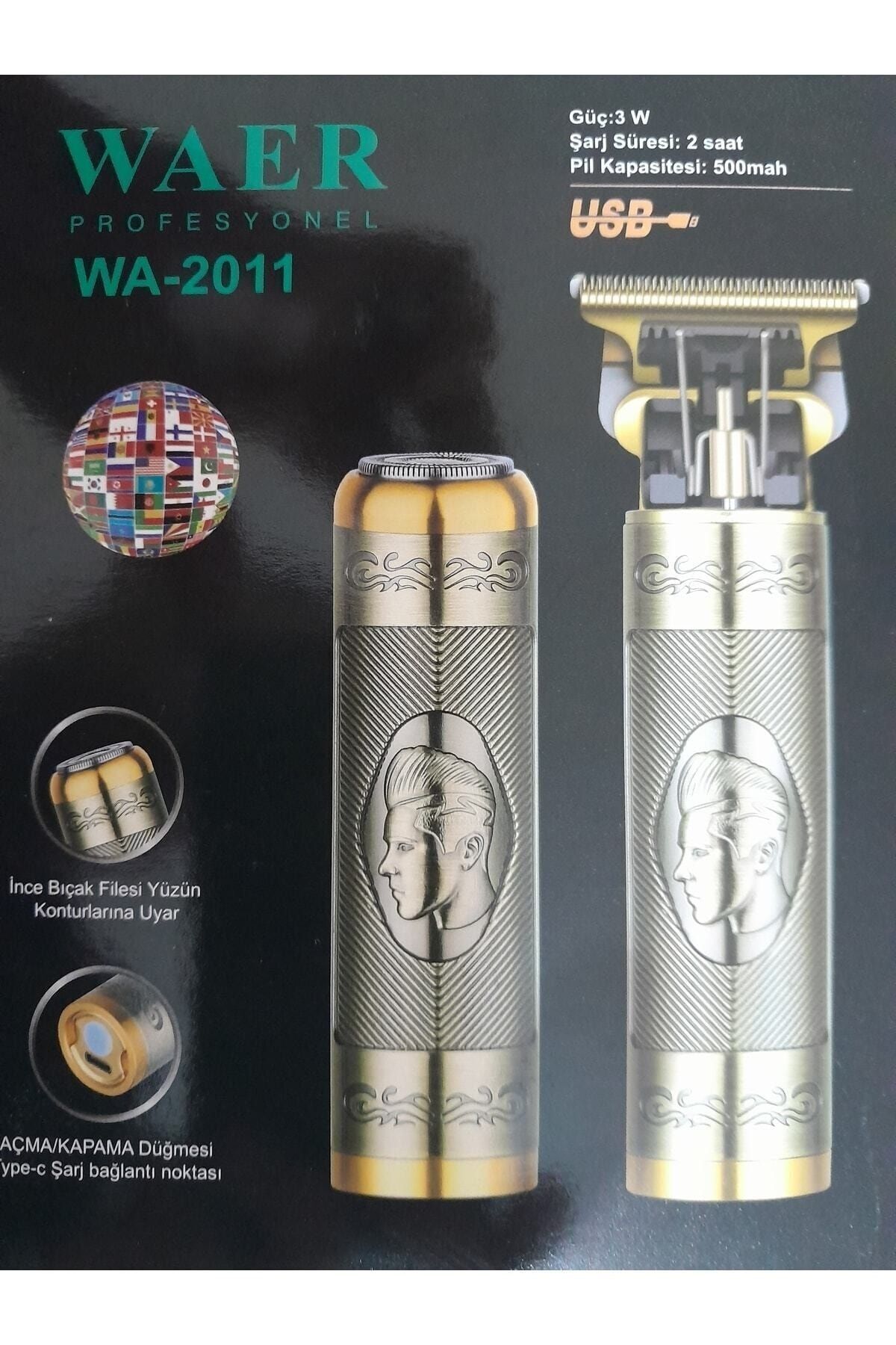 Traş Makinesi Ve Yanaklık 2li Set
