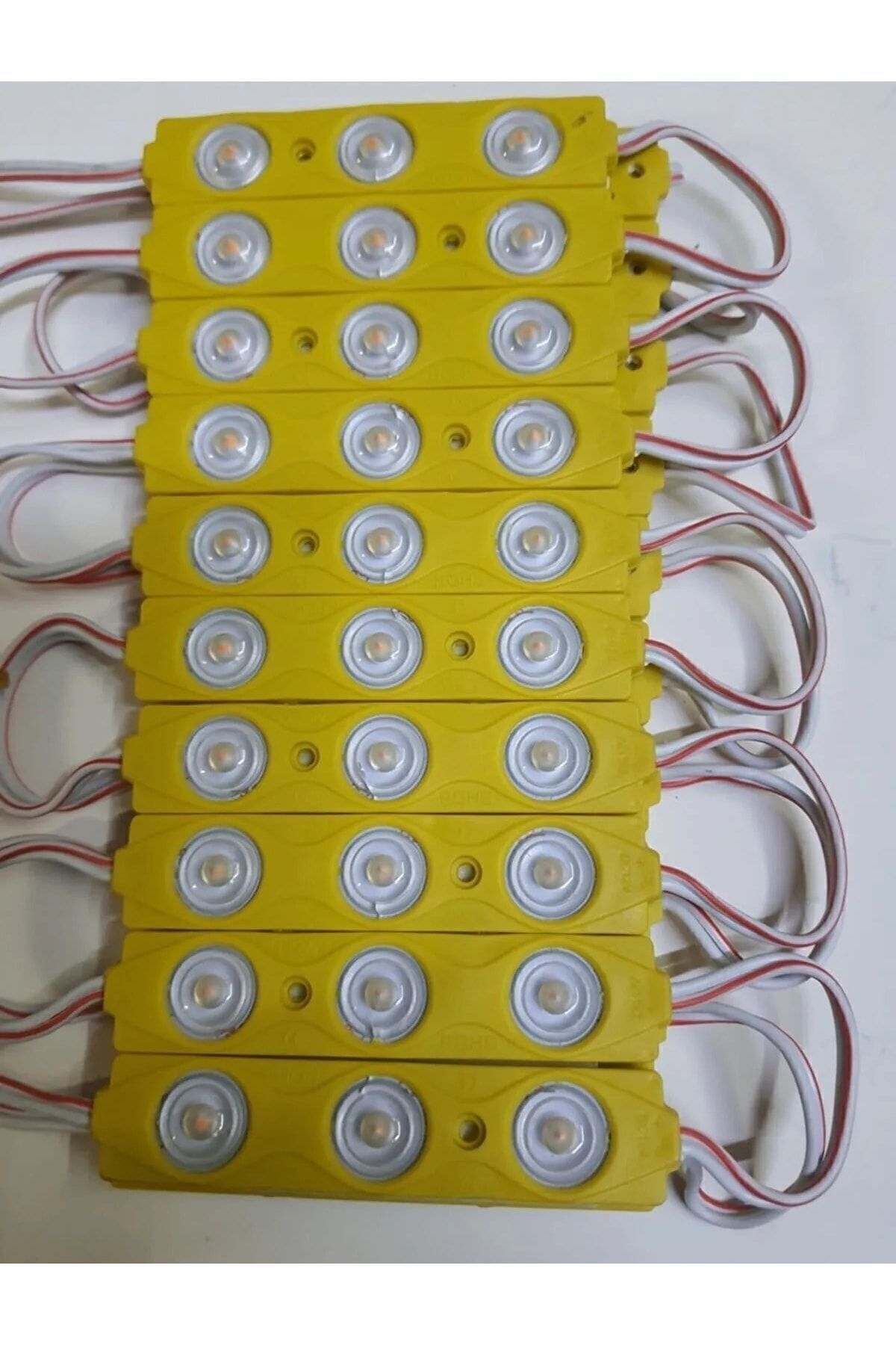 10 Adet 1.5 Watt Amber Modül Led 2835 Mercekli
