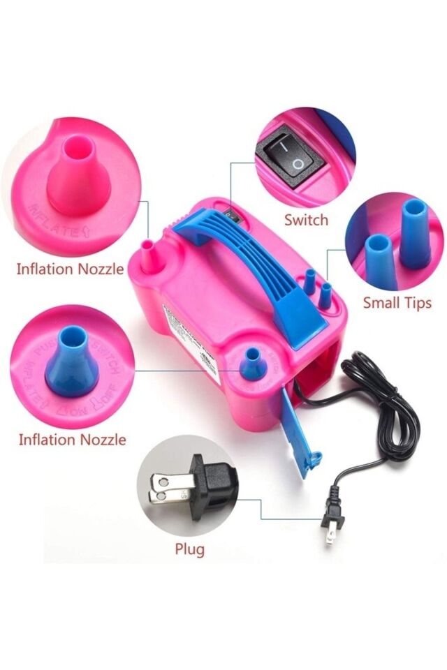 Elektrikli Balon Pompası Dayanıklı Sağlam Yüksek Kaliteli Hafif 21x14x17cm ile Üretilmiştir